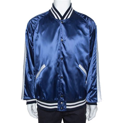 burberry satin bomber jacket blue and white|Burberry bomber jacket sale.